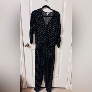Chic Black Patterned Long Sleeve Dress